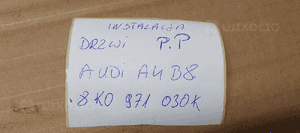 Wiązka instalacja drzwi prawy przód Audi A4 B8 8K0971030K 8