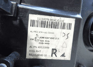 Lampa prawa przód  CITROEN DS7 CROSSBACK FULL LED DS9 9816526980 LLU 9