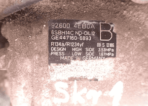 Renault nissan sprężarka klimatyzacji 92600 4EB0A 2