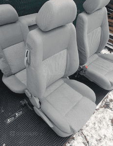 Fotele Fotel Kanapa Welur Jasne Siwe Podlokietnik VW Golf IV 4 3 drzwi komplet 19