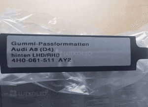 Dywaniki gumowe Audi A8 4H0061511 tył 2