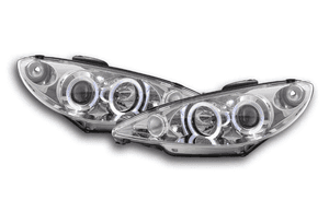 Lampy Reflektory PEUGEOT 206 (02-06) RINGI CHROM 1