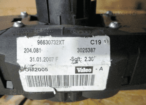 Przełącznik zespolony taśma peugeot 207 96630732XT 2