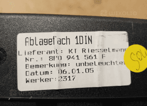 Schowek szufladka półka konsoli deski Audi A3 8P 8P0941561F 6