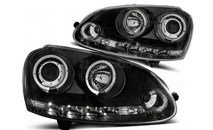 LAMPY REFLEKTORY VW GOLF V 5 OD 2003 DO 2009 Roku RINGI LED Soczewki  NOWE 2
