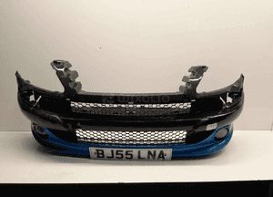 Zderzak przód przedni peugeot 1007 kmf kmfb niebieski halogeny 1