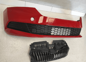 Skoda fabia iii 3 lift zderzak przód przedni grill atrapa chłodnicy 4