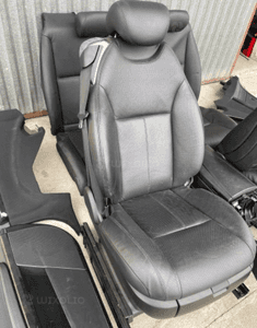 mercedes cl 216 fotel prawy wentylowany grzane dynamic czarna skora kanapa boczek siedzisko tunel 11