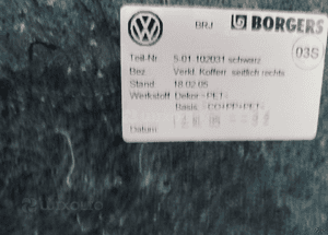 Boczek tapicerka bagażnika prawy tył VW Passat B6 3C9867428BE 5