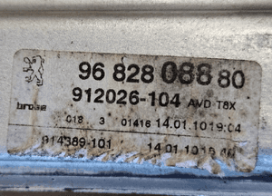 Peugeot 3008 5008 podnośnik mechanizm szyby przód przedni lewy 9682808980 3
