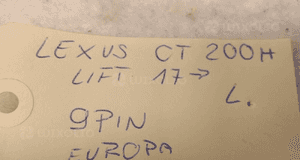 LEXUS CT200H LIFT lusterko lewe 9PIN europa 1J7 2017 6