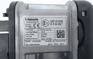 Webasto vw golf vii benzyna 5Q0815005AJ 5