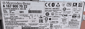 Mercedes-Benz W167 Radio Nawigacja Multimedia NTG6 High JPN A1679007022 2
