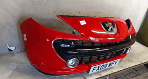 Zderzak przód przedni do peugeot 207 urban move halogeny kkn czerwony 4