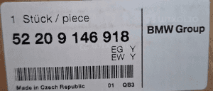 BMW 5 E60 LCI 530i Lim EGY Fotel tylny Torba na narty 9146918 52209146918 5