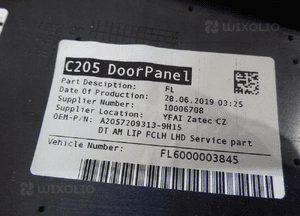 BOCZEK TAPICERKA LEWY przód MERCEDES BENZ W205 COUPE a2057209313 12