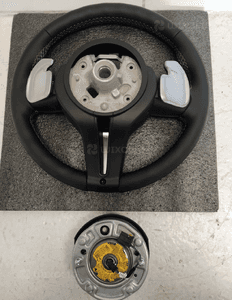 BMW F10 F11 F20 F30 KIEROWNICA MULTIFUNKCYJNA ŁOPATKI NIEBIESKO CZERWONA NIĆ NOWA 9