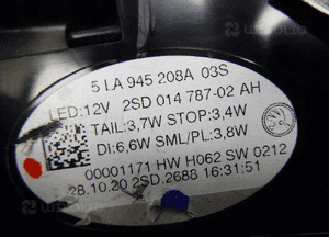 Skoda enyaq iv lampa prawy tył tylna led oryginał 14
