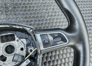 Kierownica Czarna Skóra Multifunkcja Air Bag Poduszka Wtyczka AUDI A4 B8 A5 A6 13