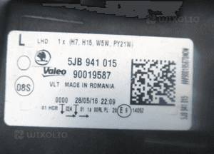 Skoda rapid lift halogen prawy oryginał igła 5JA941700D 8