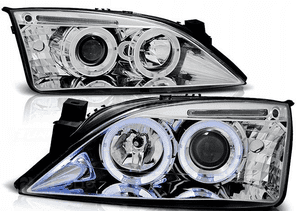 Reflektory lampy ford mondeo MK3 od 2000 do 2007 ringi silniczki + żarówki 1