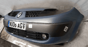 Zderzak przód przedni renault scenic 2 ii niebieski błękitny halogeny 3