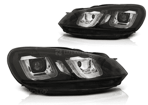 Lampy Reflektory GOLF VI 6 08-12 U-TYPE DRL BLACK 1