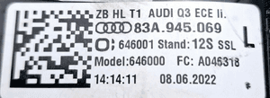 Audi Q3 LAMPA Lewa Tylna 83A945069 6