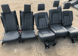 Siedzenia skórzane 2 i 3 rząd czarne Land Rover Discovery 4 IV 7