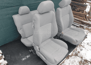 Fotele Fotel Kanapa Welur Jasne Siwe Podlokietnik VW Golf IV 4 3 drzwi komplet 2