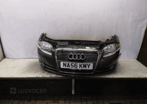 Kompletny przód, zderzak przód, pas przedni, ćwiartki, fartuchy podłużnice audi A4 B7 2.0 tdi halogeny lampy LX7Z szary 1