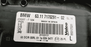 Reflektor lewy xenon bmw 1 E81 E87 E88 lift 07- europa 3