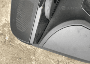 mercedes cl 216 boczek tapicerka drzwi dekor panel  czarna skora harman 3