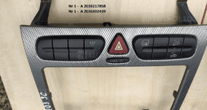 MERCEDES C 203 CLK 209 panel ramka radia navi siedzeń awaryjnych 3