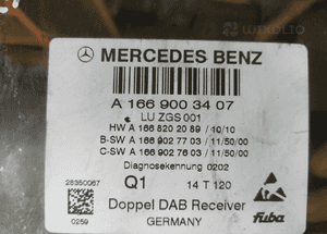 MERCEDES E 207 E 212 WZMACNIACZ TUNER RADIA DAB A 1669003407 2