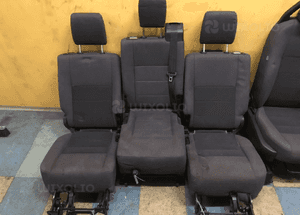 Siedzenia komplet czarny materiał land rover discovery 3 iii 2