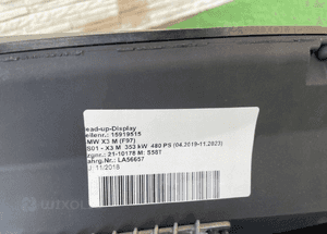 Head up hud wyświetlacz bmw X3 X3M G01 F97 6822901 3