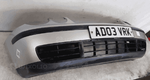 Zderzak przód przedni vw volkswagen polo 9N LA7W srebrny 4