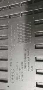 Dywaniki wycieraczki wykładziny tył tylne gumowe Audi A4 B8 8K0061511 9