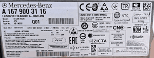 Mercedes-Benz W167 Nawigacja Multimedia NTG6 High JPN A1679003116 2