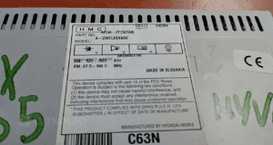 Radio radioodtwarzacz hyundai IX35 96160-2Y730TAN 2