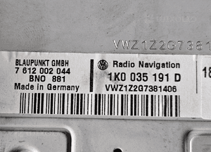 VW Passat B6 Golf Touran radio CD MP3 Nawigacja Navi 1K0035191D 4