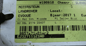Poduszka łapa silnika rover evoque L538 2,0 TD4 5