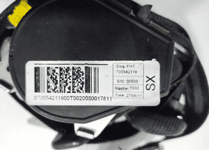 Pas bezpieczeństwa lewy przód kierowcy fiat qubo nemo bipper 735542119 07- 4