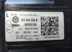 Lampa lewa przód vw golf sportsvan xenon 517941033B 7