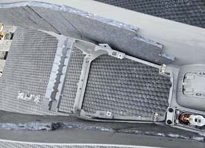 Tunel Srodkowy 8E0863241F Konsola 2 DIN Jasny Platin Tapicerka Zapalniczka Hell AUDI A4 B6 B7 34