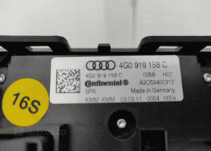 AUDI A6 C7 PANEL KLIMATYZACJI TYŁ KRATKA GNIAZDO 4G0919565 4