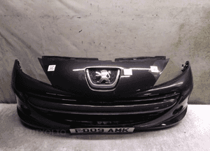 Zderzak przód przedni peugeot 207 exl czarny halogeny 2