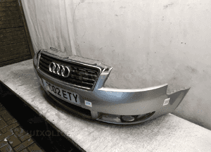 Zderzak przód przedni do audi A4 B6 cabrio LY7W srebrny halogeny 2