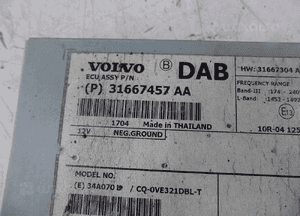 Volvo XC60 i lift tuner dab wzmacniacz antenowy 31667457AA 4